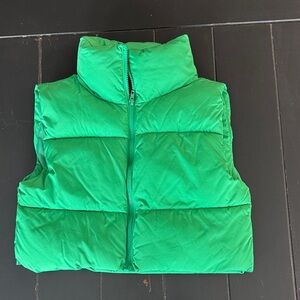 Forever 21 Green Puffer Vest